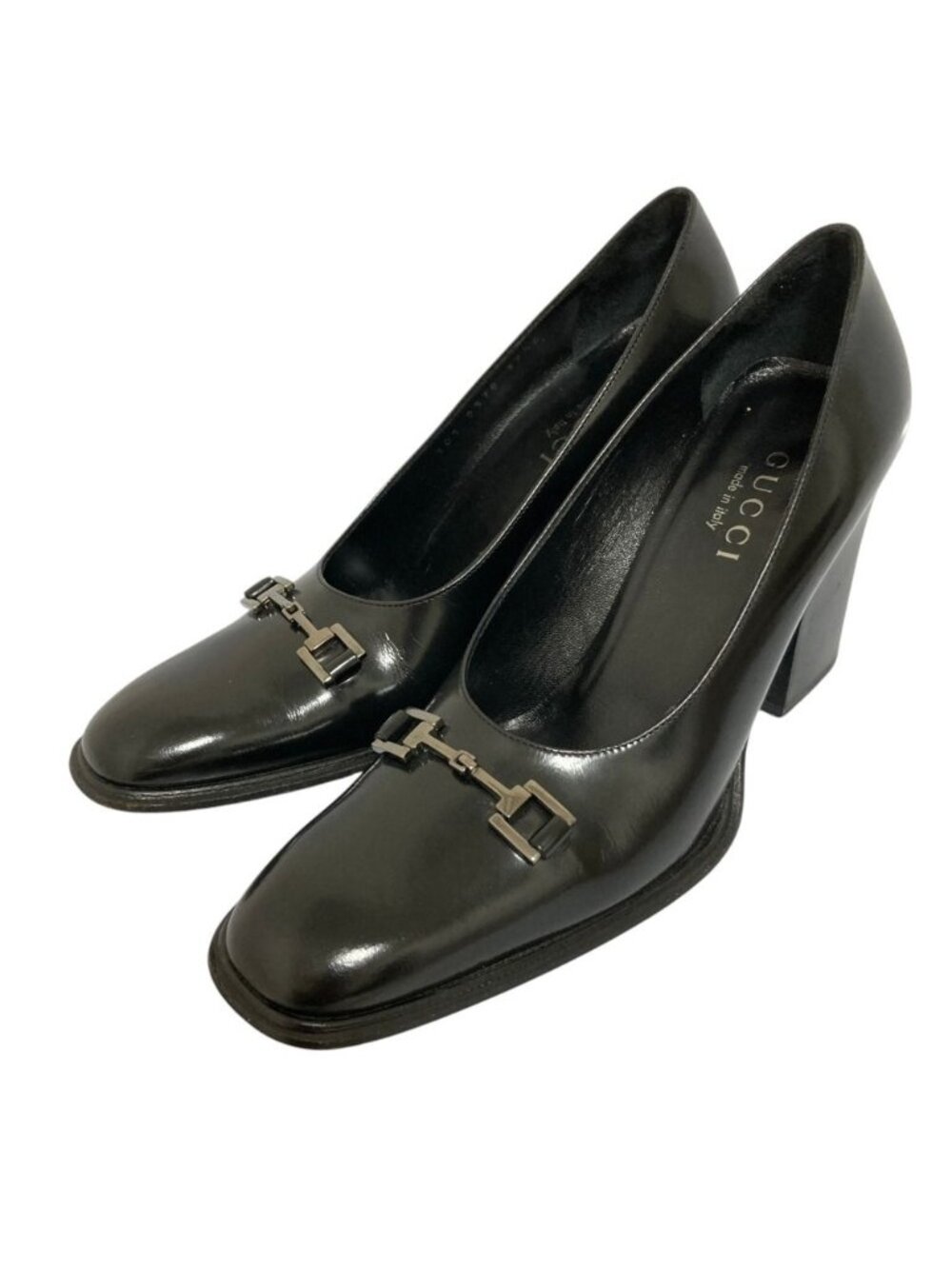 Gucci Tom Ford Era Horsebit Leather Pumps Black Heels